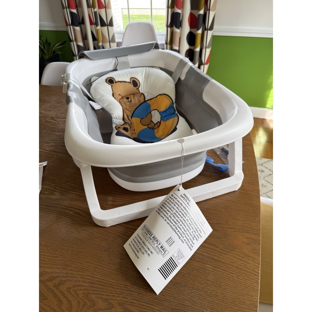 Foldable Baby Bath Tub Newborn Safety Collapsible Portable Infant Shower Bathtub